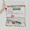 Porte-chéquier, enduit confetti, coloris beige aqua rose – Image 2